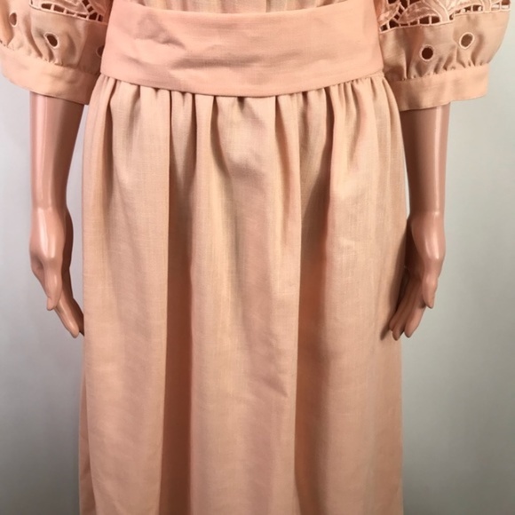 Brownstone Studio Vintage Peach Cut-out Midi Dress - Picture 3 of 8